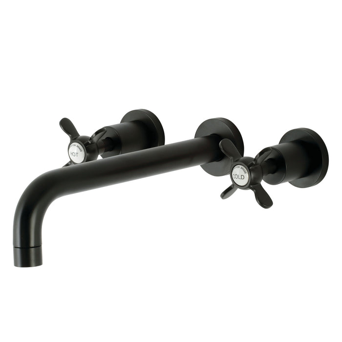 Kingston Tulare KS8020BEX - Essex Two-Handle 3-Hole Wall Mount Roman Tub Faucet, Matte Black