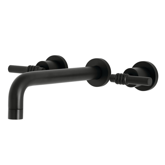 Kingston Sona KS8020ML - Milano Two-Handle 3-Hole Wall Mount Roman Tub Faucet, Matte Black