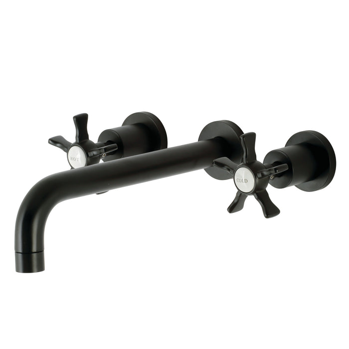 Kingston Sona KS8020NX - Hamilton Two-Handle 3-Hole Wall Mount Roman Tub Faucet, Matte Black