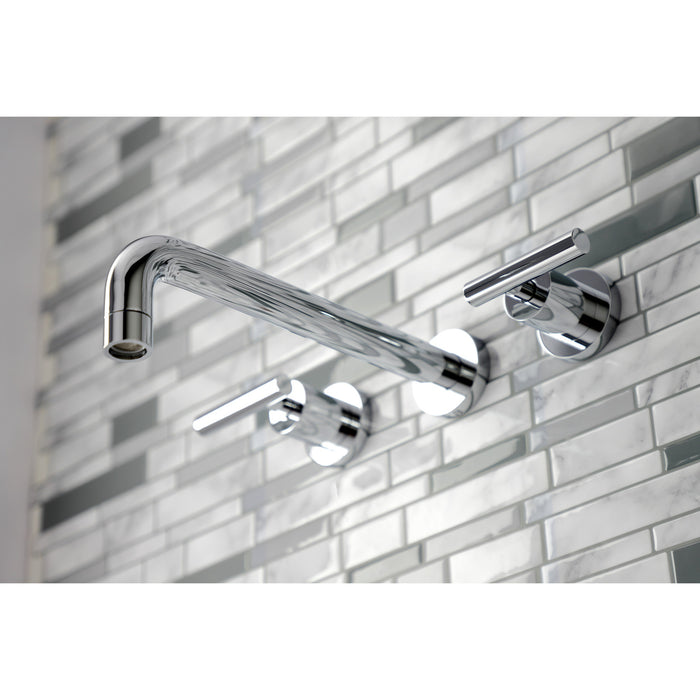 Kingston Sona KS8021CML - Manhattan Two-Handle 3-Hole Wall Mount Roman Tub Faucet, Polished Chrome