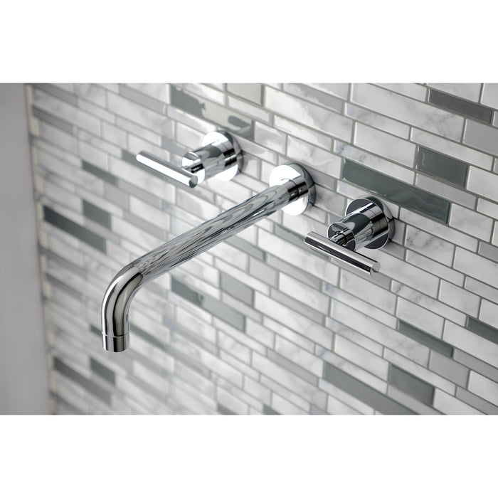 Kingston Sona KS8021CML - Manhattan Two-Handle 3-Hole Wall Mount Roman Tub Faucet, Polished Chrome