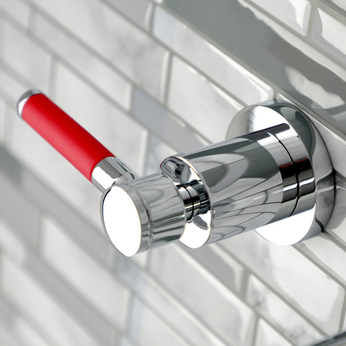 Kingston Sona KS8021DKL - Kaiser Two-Handle 3-Hole Wall Mount Roman Tub Faucet, Polished Chrome