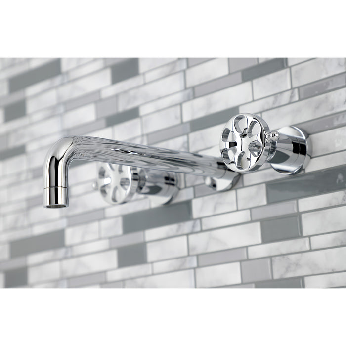Belknap KS8021RX Two-Handle 3-Hole Wall Mount Roman Tub Faucet, Polished Chrome