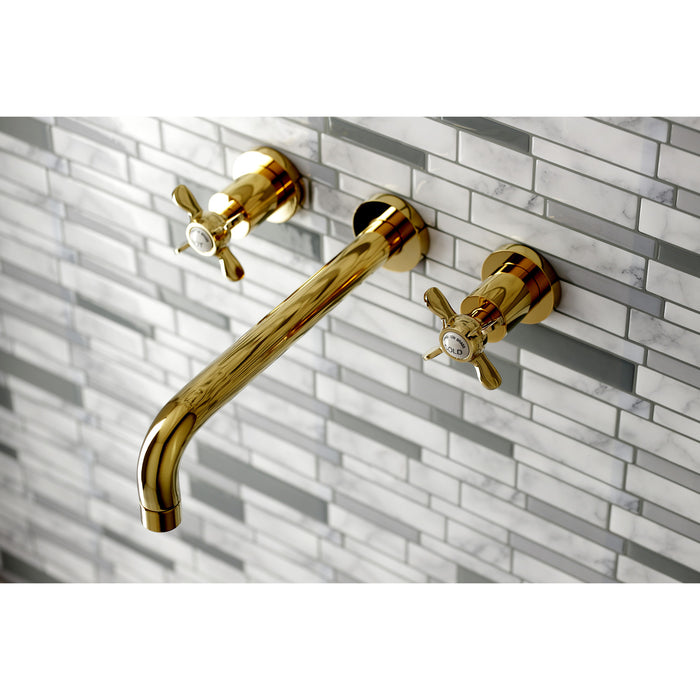 Essex KS8022BEX Two-Handle 3-Hole Wall Mount Roman Tub Faucet, Polished Brass