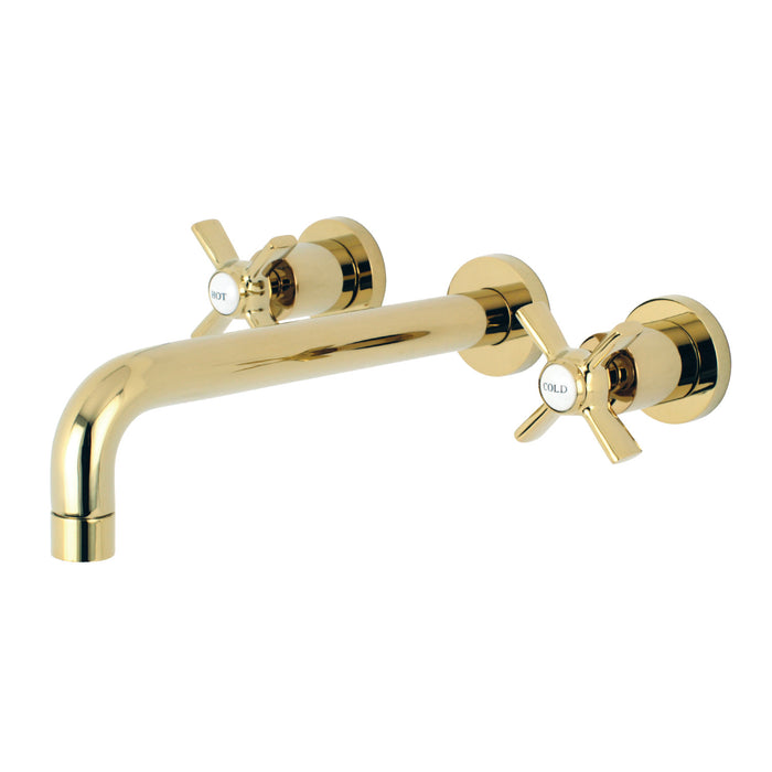 Millennium KS8022ZX Two-Handle 3-Hole Wall Mount Roman Tub Faucet, Polished Brass