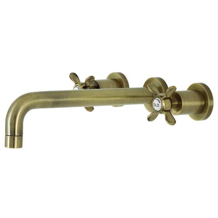 Kingston Tulare KS8023BEX - Essex Two-Handle 3-Hole Wall Mount Roman Tub Faucet, Antique Brass