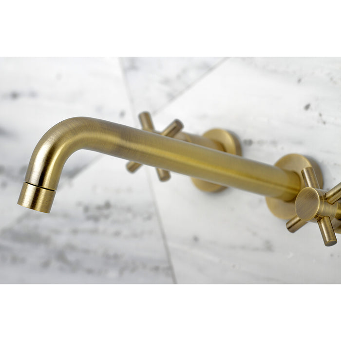 Concord KS8023DX Two-Handle 3-Hole Wall Mount Roman Tub Faucet, Antique Brass
