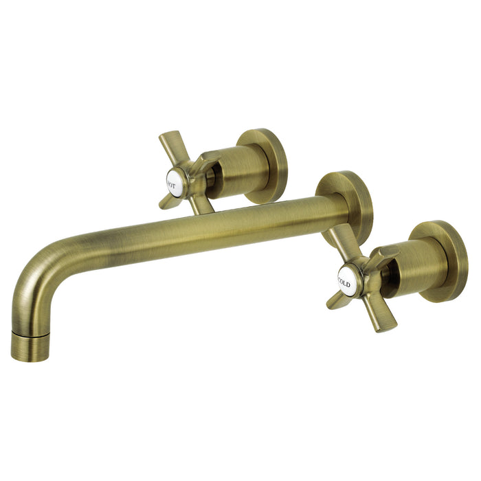 Kingston Sona KS8023ZX - Millennium Two-Handle 3-Hole Wall Mount Roman Tub Faucet, Antique Brass