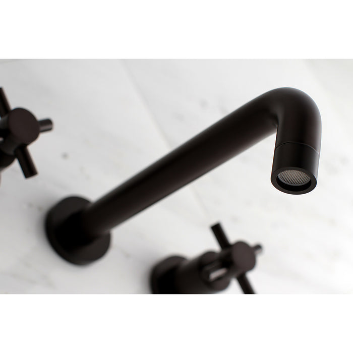 Concord KS8025DX Two-Handle 3-Hole Wall Mount Roman Tub Faucet, Oil Rubbed Bronze