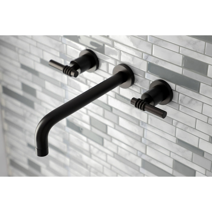 Kingston Sona KS8025ML - Milano Two-Handle 3-Hole Wall Mount Roman Tub Faucet, Oil Rubbed Bronze