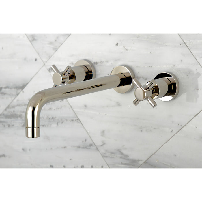 Concord KS8026DX Two-Handle 3-Hole Wall Mount Roman Tub Faucet, Polished Nickel
