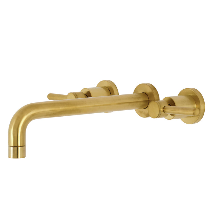 Concord KS8027DL Two-Handle 3-Hole Wall Mount Roman Tub Faucet, Brushed Brass