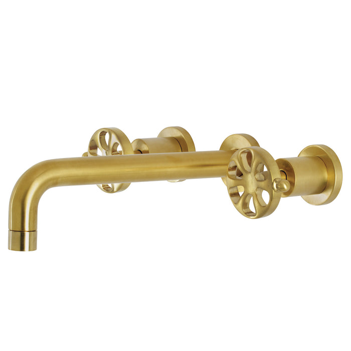 Belknap KS8027RX Two-Handle 3-Hole Wall Mount Roman Tub Faucet, Brushed Brass