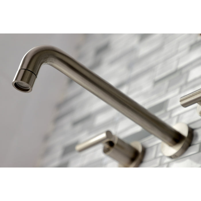 Manhattan KS8028CML Two-Handle 3-Hole Wall Mount Roman Tub Faucet, Brushed Nickel