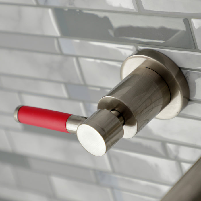 Kingston Sona KS8028DKL - Kaiser Two-Handle 3-Hole Wall Mount Roman Tub Faucet, Brushed Nickel