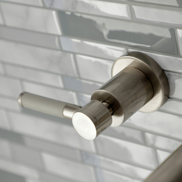 Kingston Sona KS8028DKL - Kaiser Two-Handle 3-Hole Wall Mount Roman Tub Faucet, Brushed Nickel