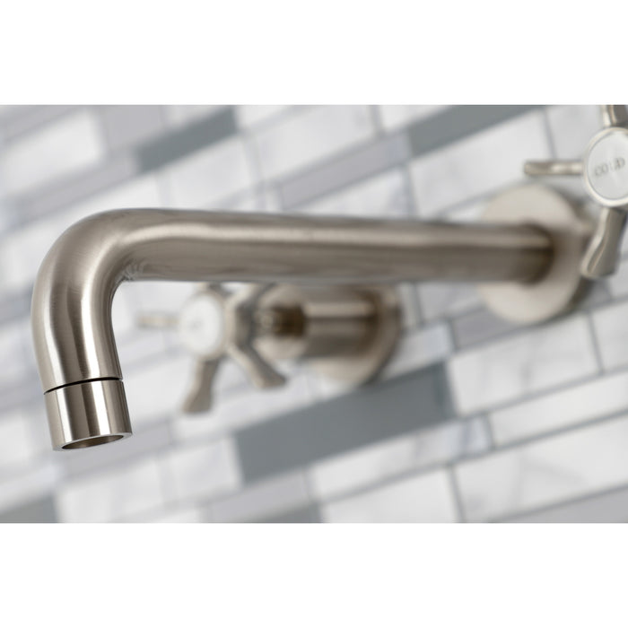 Kingston Sona KS8028NX - Hamilton Two-Handle 3-Hole Wall Mount Roman Tub Faucet, Brushed Nickel
