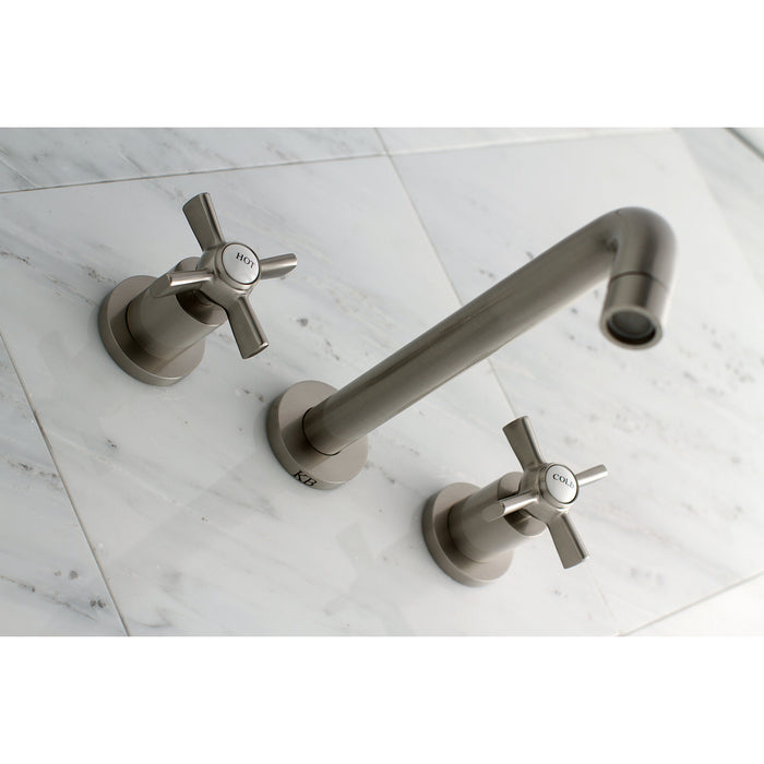 Millennium KS8028ZX Two-Handle 3-Hole Wall Mount Roman Tub Faucet, Brushed Nickel