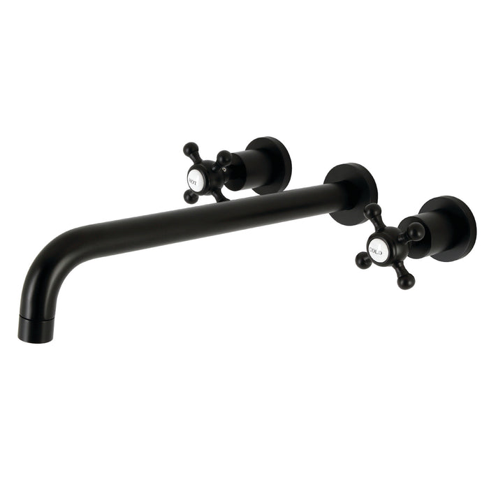 Kingston Tulare KS8040BX - Metropolitan Two-Handle 3-Hole Wall Mount Roman Tub Faucet, Matte Black