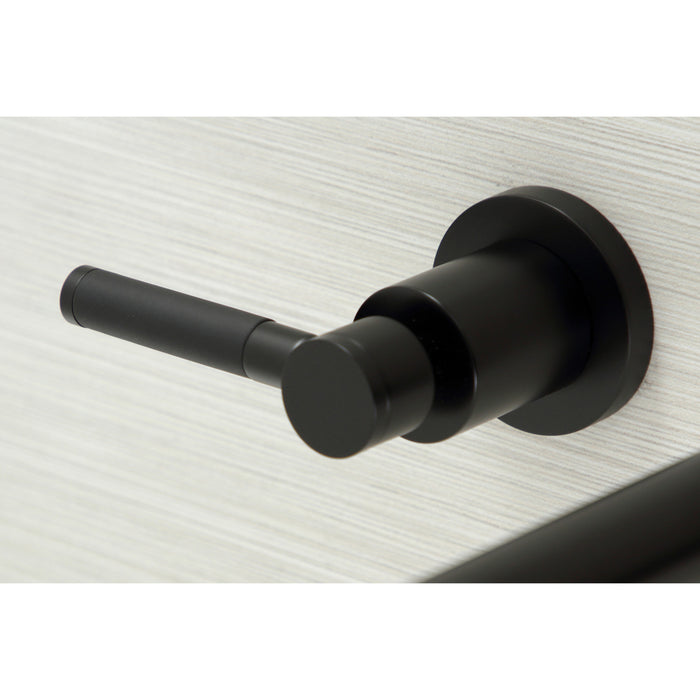 Kingston Sona KS8040DKL - Kaiser Two-Handle 3-Hole Wall Mount Roman Tub Faucet, Matte Black