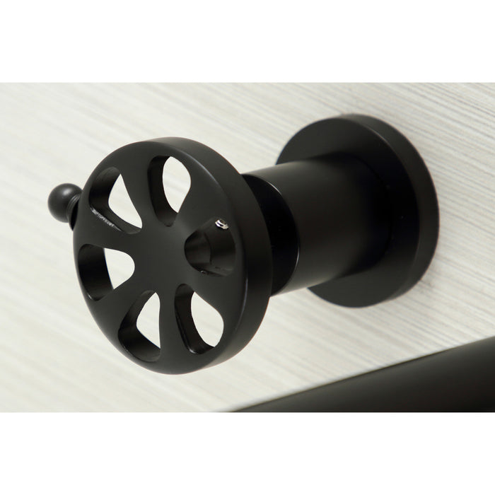 Kingston Sona KS8040RX - Belknap Two-Handle 3-Hole Wall Mount Roman Tub Faucet, Matte Black