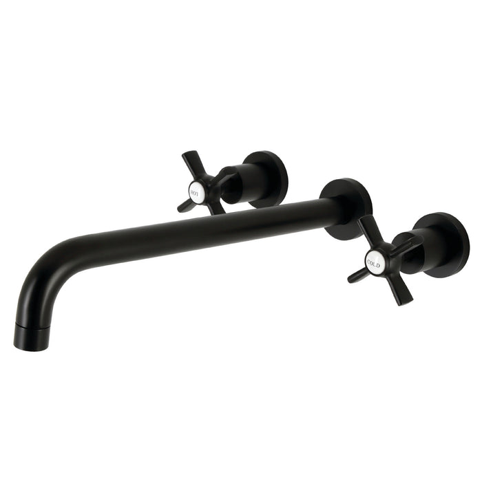 Kingston Sona KS8040ZX - Millennium Two-Handle 3-Hole Wall Mount Roman Tub Faucet, Matte Black