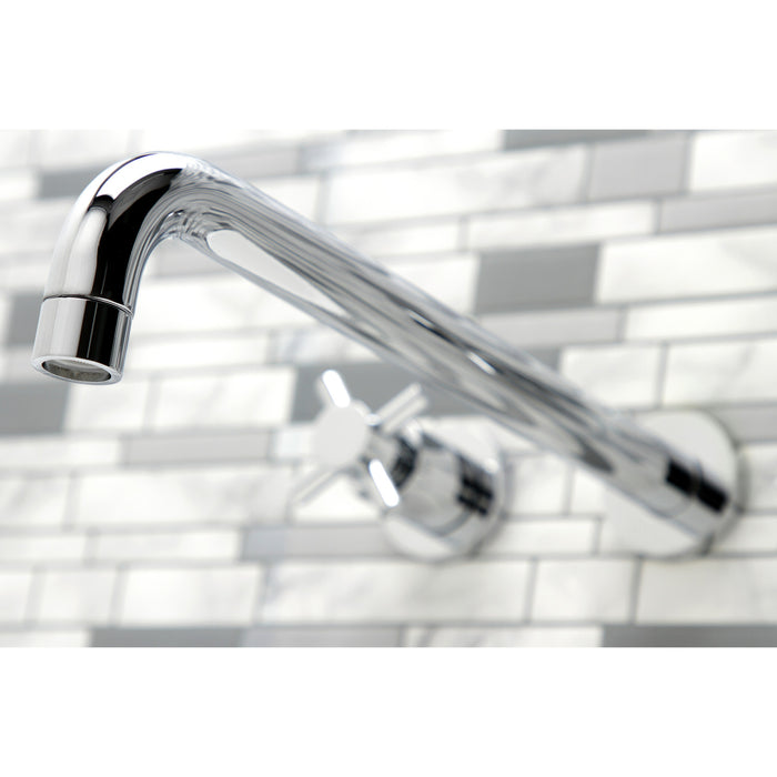 Kingston Sona KS8041DX - Concord Two-Handle 3-Hole Wall Mount Roman Tub Faucet, Polished Chrome