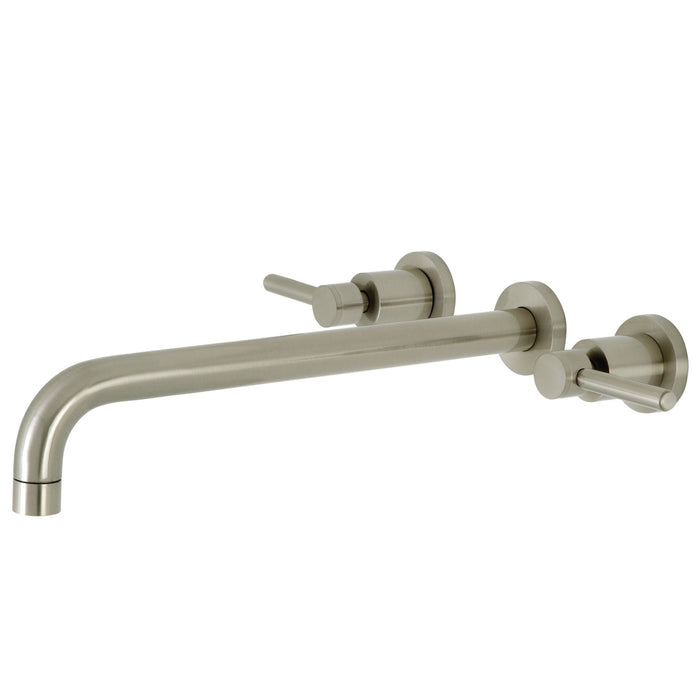 Concord KS8048DL Two-Handle 3-Hole Wall Mount Roman Tub Faucet, Brushed Nickel