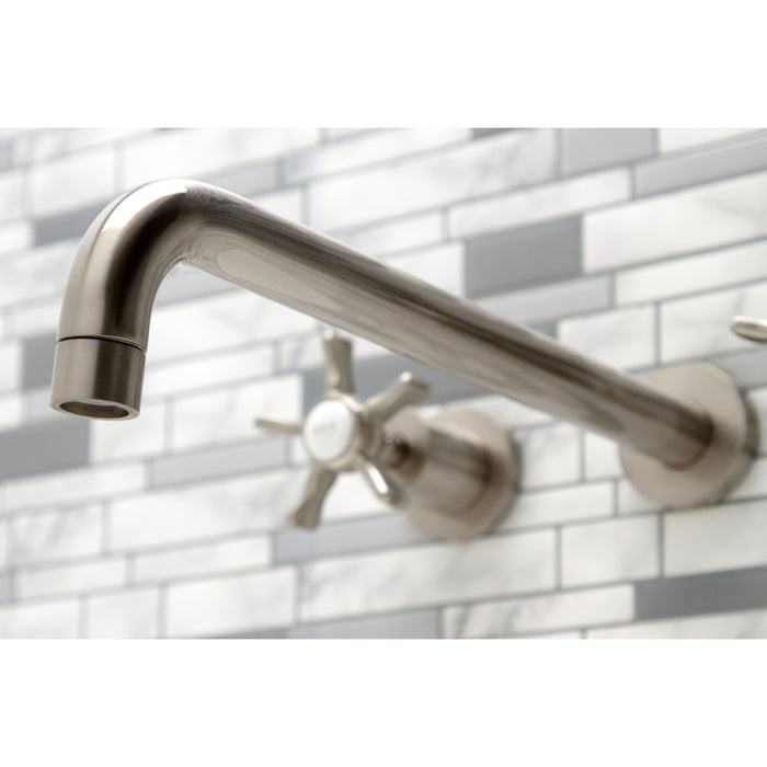 Kingston Sona KS8048NX - Hamilton Two-Handle 3-Hole Wall Mount Roman Tub Faucet, Brushed Nickel