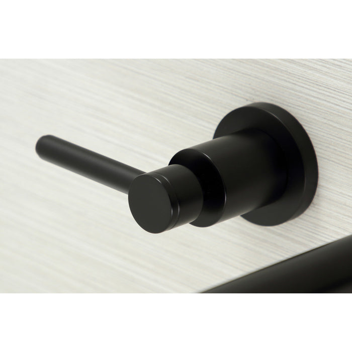 Kingston Sona KS8050DL - Concord Two-Handle 3-Hole Wall Mount Roman Tub Faucet, Matte Black