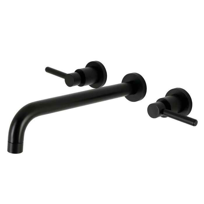 Kingston Sona KS8050DL - Concord Two-Handle 3-Hole Wall Mount Roman Tub Faucet, Matte Black