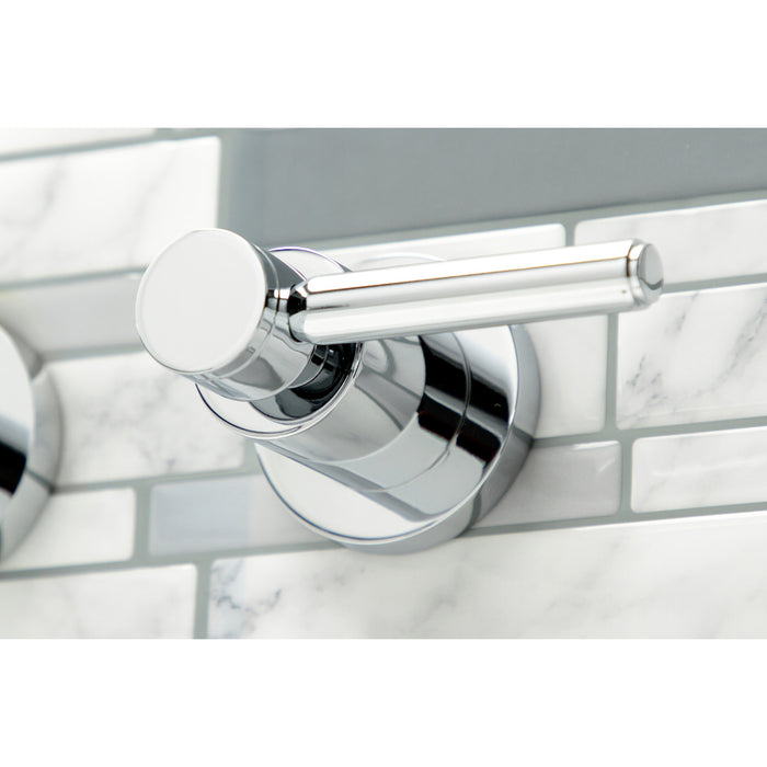 Concord KS8051DL Two-Handle 3-Hole Wall Mount Roman Tub Faucet, Polished Chrome