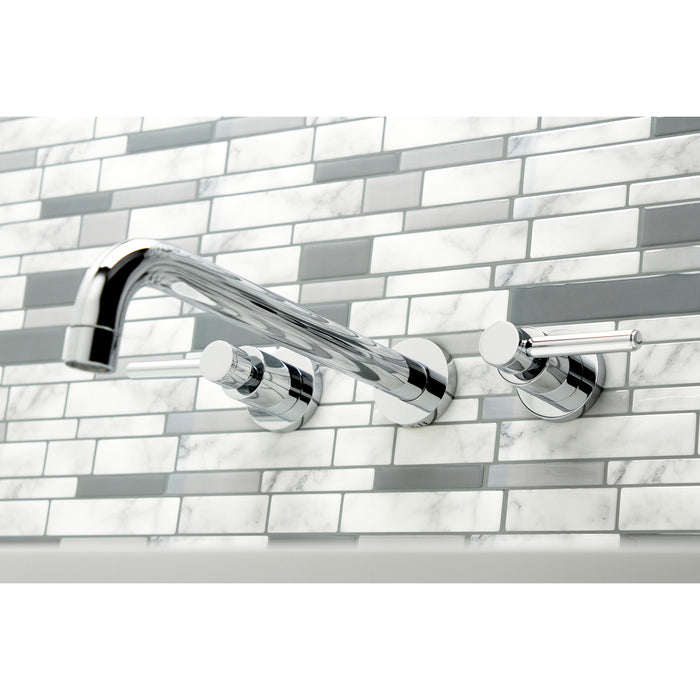 Kingston Sona KS8051DL - Concord Two-Handle 3-Hole Wall Mount Roman Tub Faucet, Polished Chrome