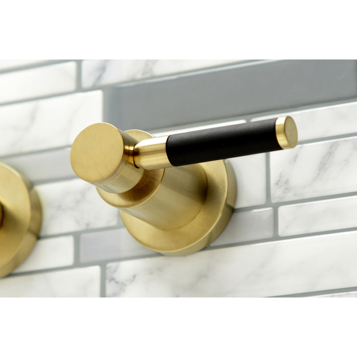 Kaiser KS8057DKL Two-Handle 3-Hole Wall Mount Roman Tub Faucet, Brushed Brass