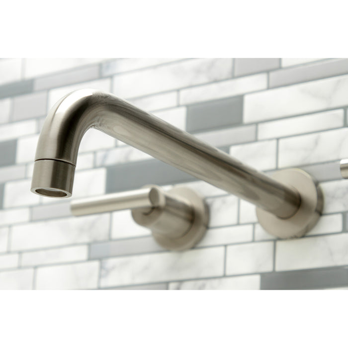 Manhattan KS8058CML Two-Handle 3-Hole Wall Mount Roman Tub Faucet, Brushed Nickel