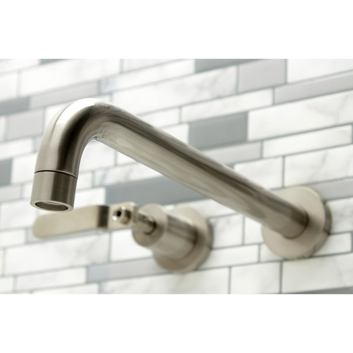 Whitaker KS8058KL Two-Handle 3-Hole Wall Mount Roman Tub Faucet, Brushed Nickel