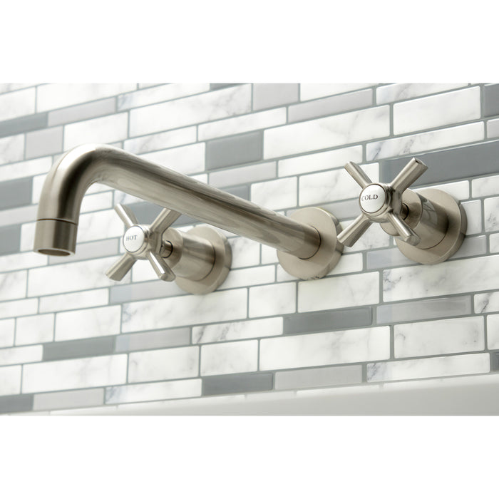 Millennium KS8058ZX Two-Handle 3-Hole Wall Mount Roman Tub Faucet, Brushed Nickel