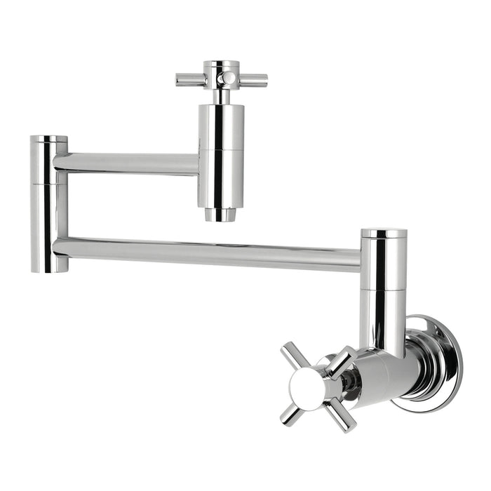 Concord KS8101DX Two-Handle 1-Hole Wall Mount Pot Filler, Polished Chrome