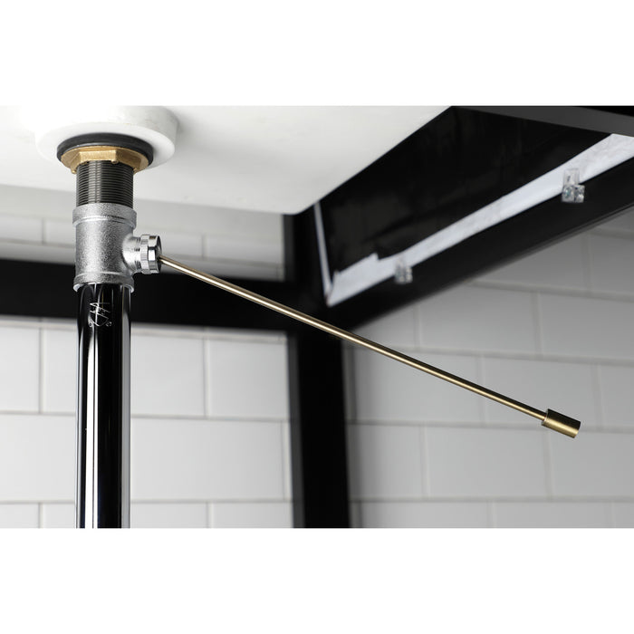 Concord KS8103 Brass Pop-Up Bathroom Sink Drain without Overflow, 22 Gauge, Antique Brass