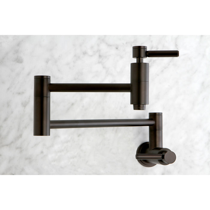Concord KS8105DL Two-Handle 1-Hole Wall Mount Pot Filler, Oil Rubbed Bronze