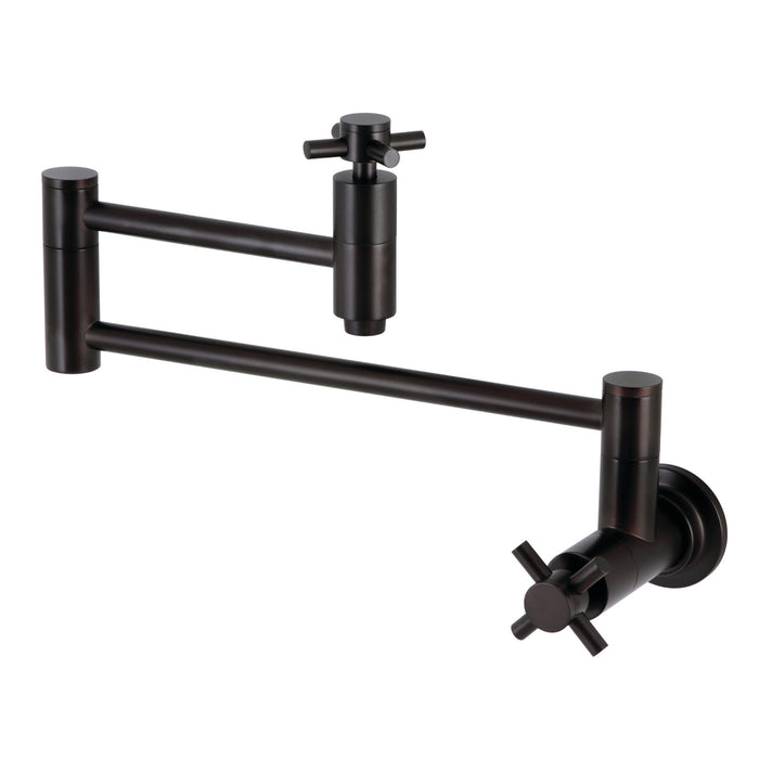 Concord KS8105DX Two-Handle 1-Hole Wall Mount Pot Filler, Oil Rubbed Bronze