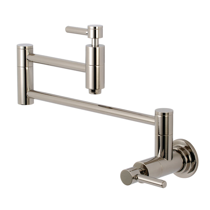 Concord KS8106DL Two-Handle 1-Hole Wall Mount Pot Filler, Polished Nickel