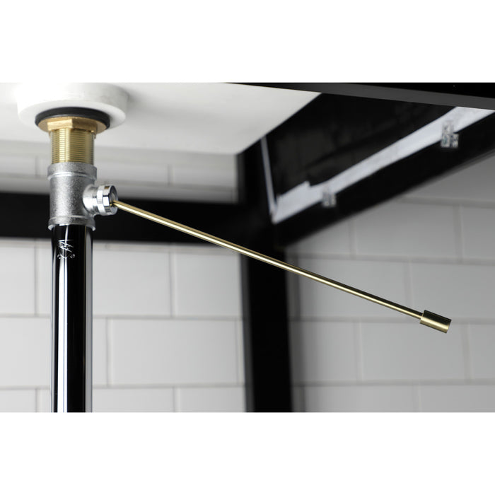 Concord KS8107 Brass Pop-Up Bathroom Sink Drain without Overflow, 22 Gauge, Brushed Brass