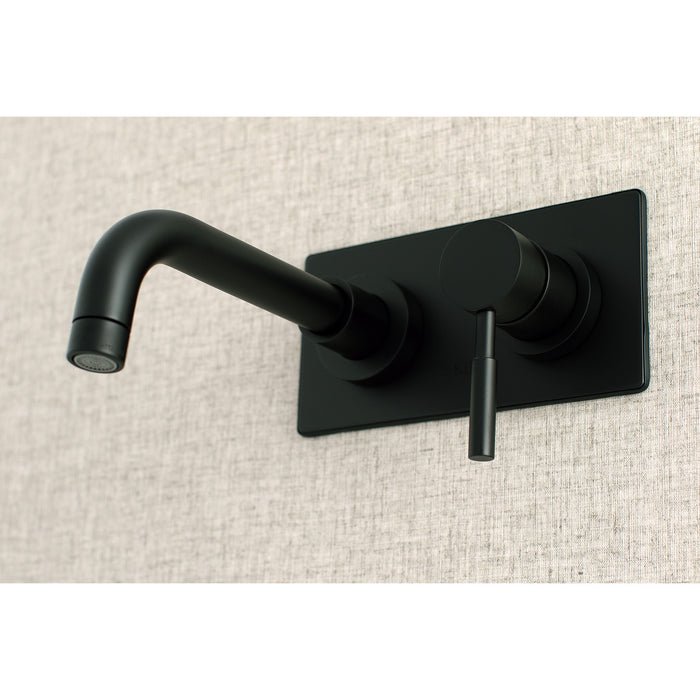 Concord KS8110DL Single-Handle 2-Hole Wall Mount Bathroom Faucet, Matte Black