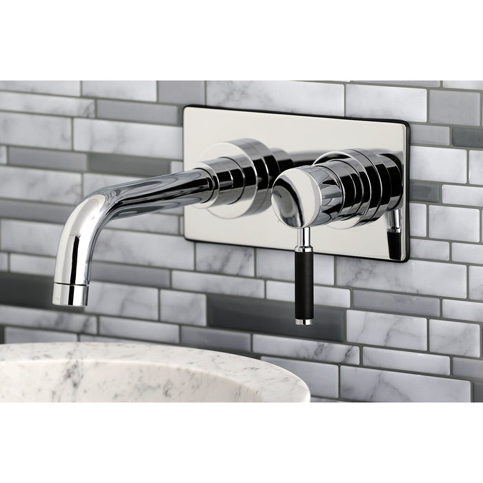 Kaiser KS8111DKL Single-Handle 2-Hole Wall Mount Bathroom Faucet, Polished Chrome