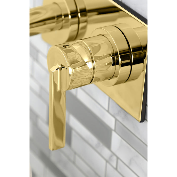Continental KS8112CTL Single-Handle 2-Hole Wall Mount Bathroom Faucet, Polished Brass