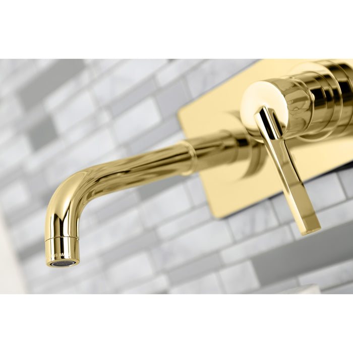 Continental KS8112CTL Single-Handle 2-Hole Wall Mount Bathroom Faucet, Polished Brass