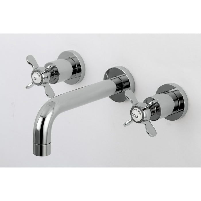 Kingston Sona KS8121BEX - Essex Double-Handle 3-Hole Wall Mount Bathroom Faucet, Polished Chrome