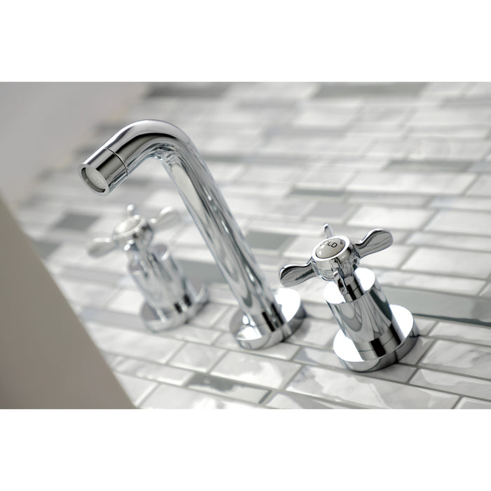 Kingston Sona KS8121BEX - Essex Double-Handle 3-Hole Wall Mount Bathroom Faucet, Polished Chrome