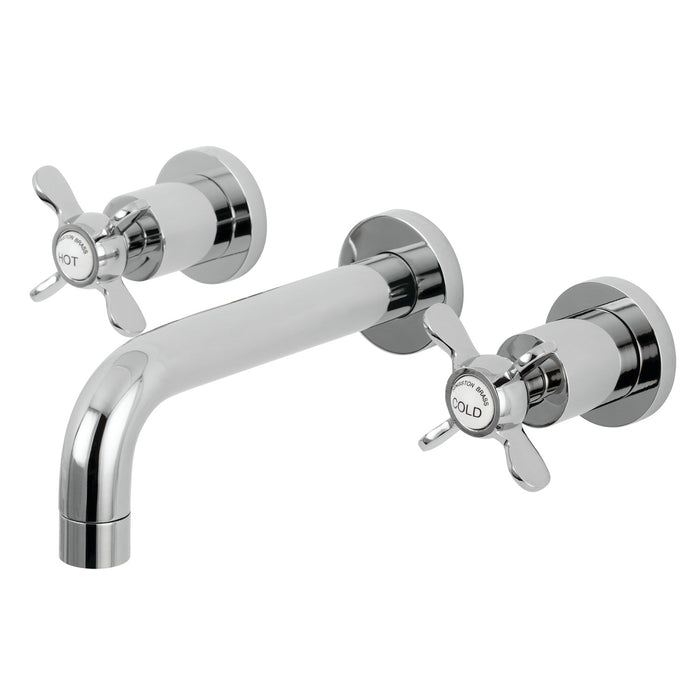 Kingston Sona KS8121BEX - Essex Double-Handle 3-Hole Wall Mount Bathroom Faucet, Polished Chrome